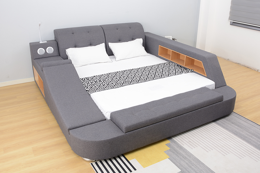 Rangka Katil Santai Bersepadu Pembesar Suara Bluetooth 1550 Upholster