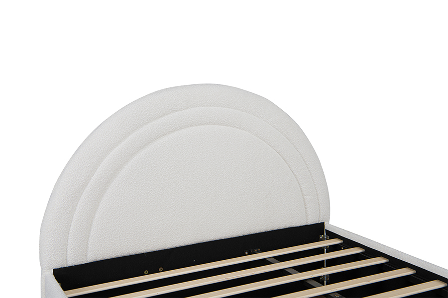 4542 Rangka Katil Penyimpanan Melengkung Trundle Bunk Upholstered