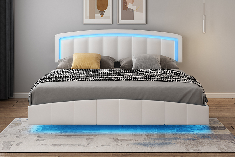 Rangka Katil Terapung Berlapis LED 4468-1