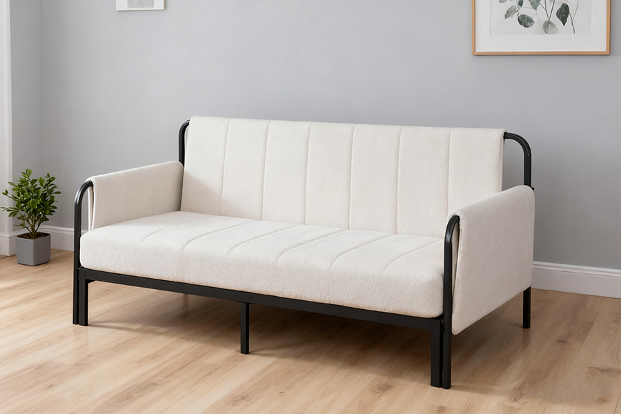4712 Katil sofa Fabrik Bulu Kambing Trundle
