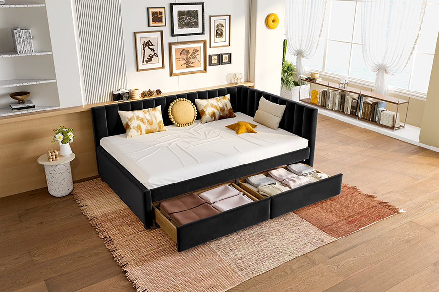 Katil Sofa Baldu Penyimpanan 4856D untuk Ruang Kecil