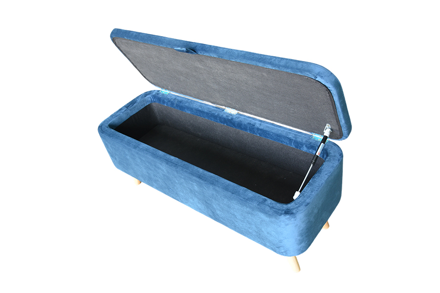 Kotak Uthmaniyyah Penyimpanan Baldu Biru WSS956 Upholsteri