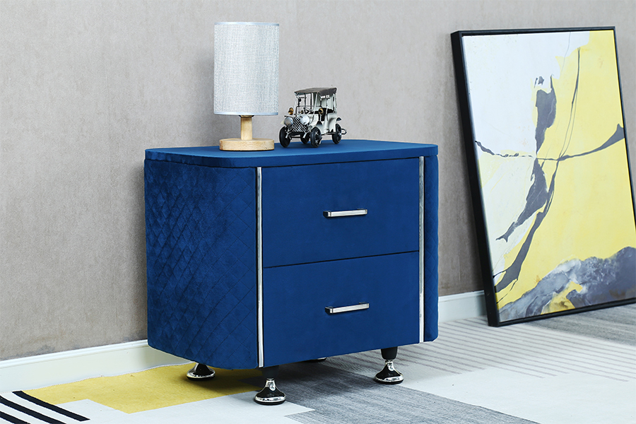 WSS954 Diamond Velvet Nightstand/ Meja Katil