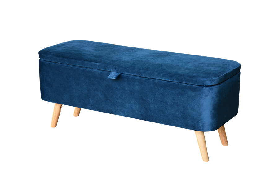 Kotak Uthmaniyyah Penyimpanan Baldu Biru WSS956 Upholsteri