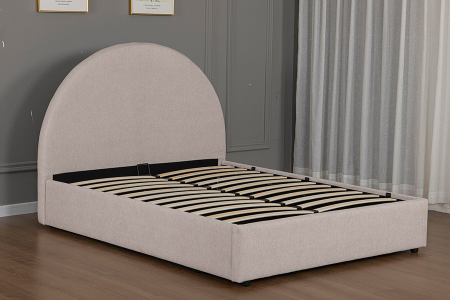 Rangka Katil Penyimpanan Upholsteri Bahan Mesra Alam 5019G