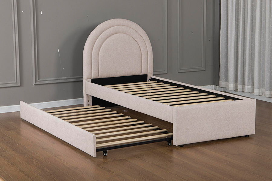 5021 Rangka Katil Upholsteri Tempat Tidur Berbilang Gerbang Trundle Bunk
