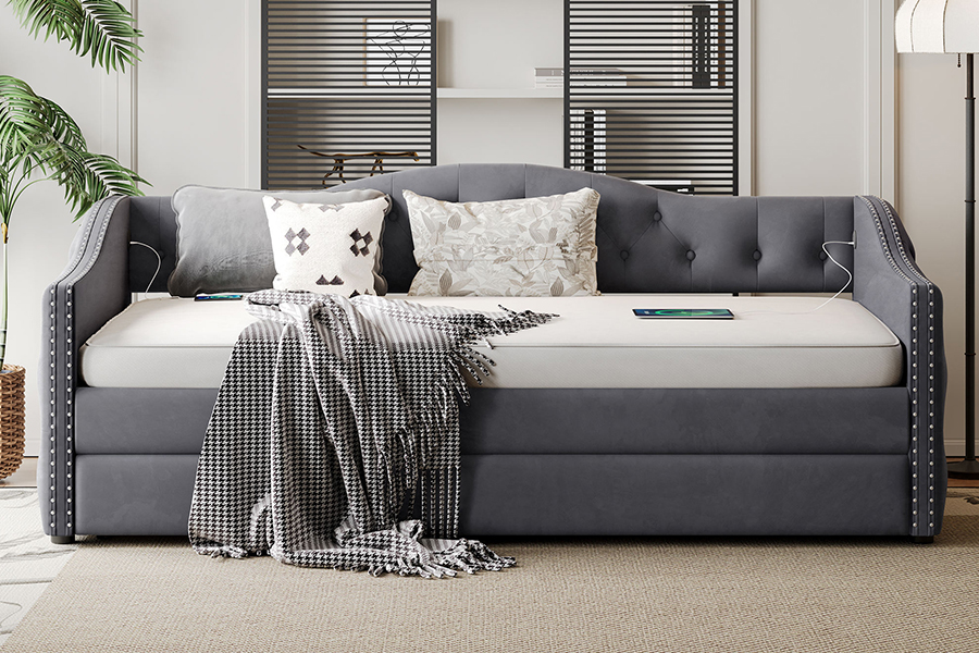 N17 Katil tarik keluar pelbagai fungsi Fungsi penyimpanan Katil sofa Trundle