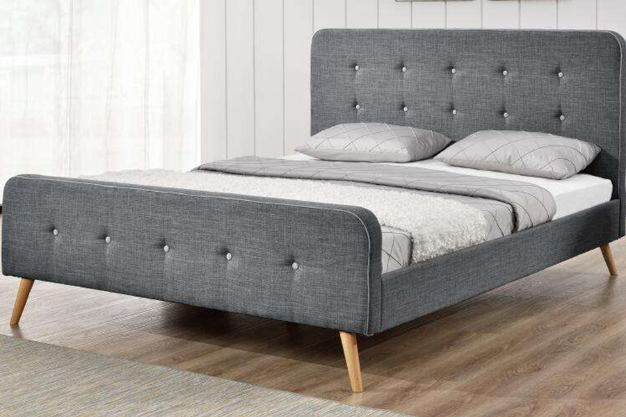 Rangka Katil Fabrik Linen 1161 Katil Upholsteri Ketahanan Tinggi