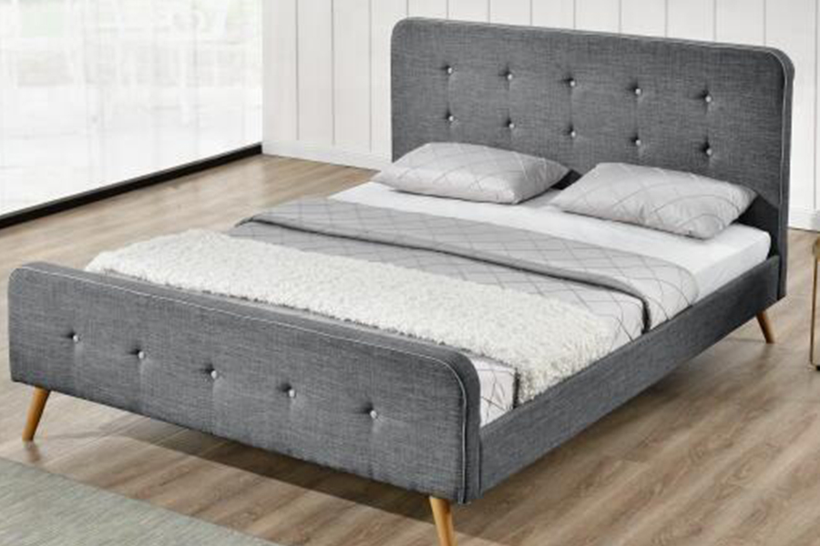 Rangka Katil Fabrik Linen 1161 Katil Upholsteri Ketahanan Tinggi