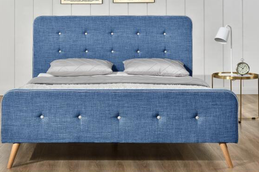 Rangka Katil Fabrik Linen 1161 Katil Upholsteri Ketahanan Tinggi