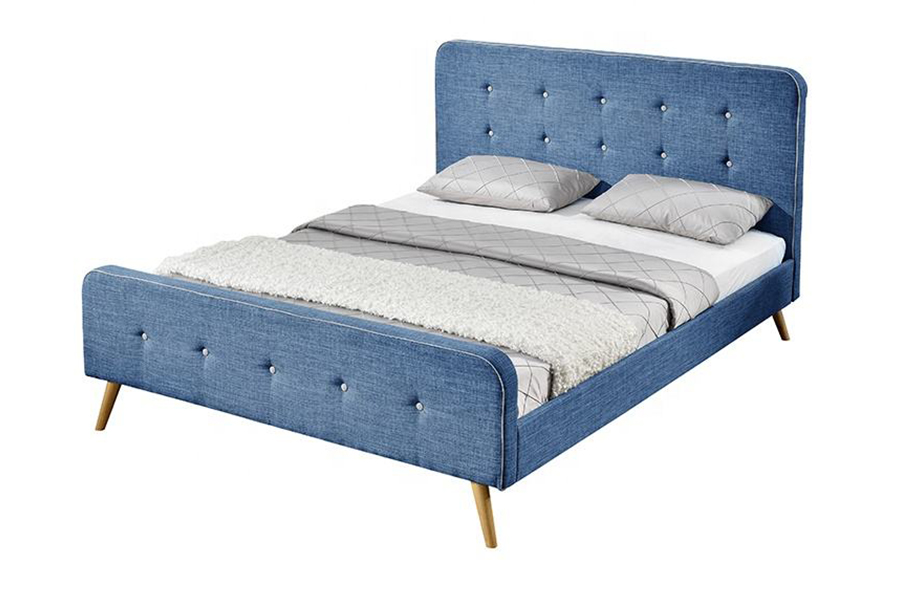 Rangka Katil Fabrik Linen 1161 Katil Upholsteri Ketahanan Tinggi