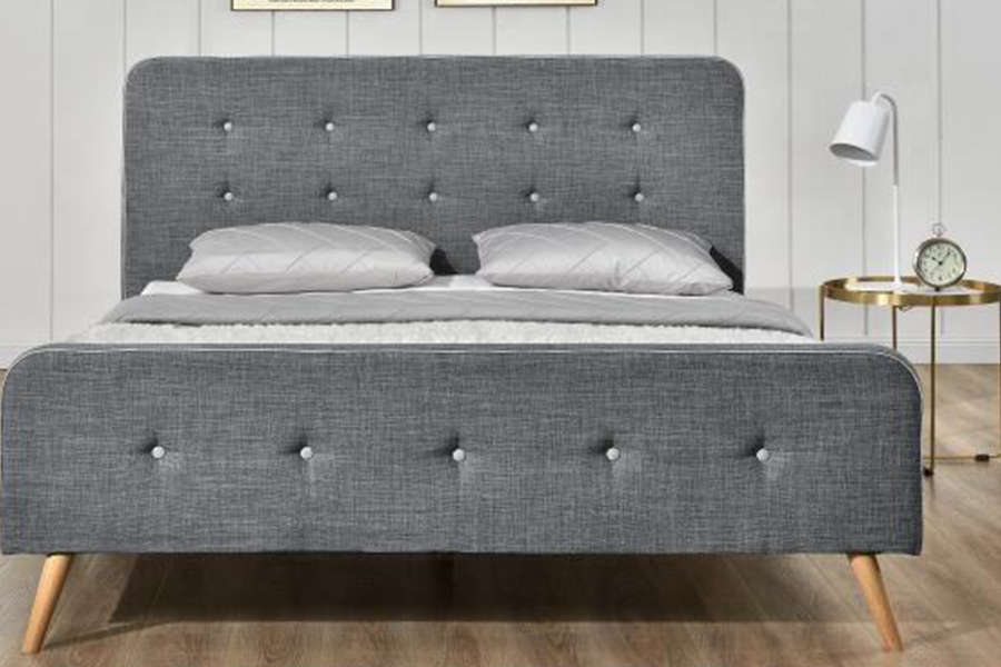 Rangka Katil Fabrik Linen 1161 Katil Upholsteri Ketahanan Tinggi
