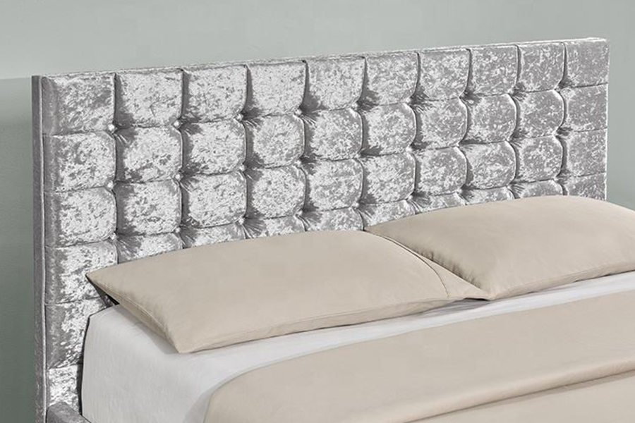 1150 Fabrik lembut Bingkai kayu Katil upholsteri