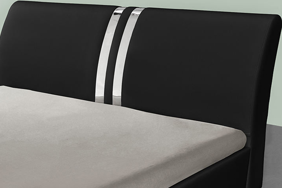 1143 Katil Upholsteri Katil Double Kulit Gaya Nordic Moden PU