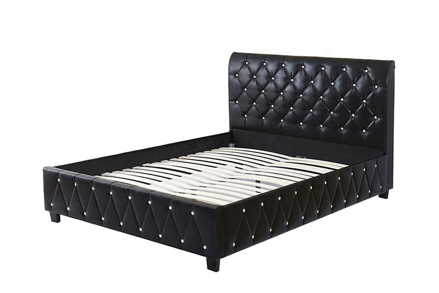 1367 Katil Upholsteri Kepala Katil Pu lembut Kulit Hitam