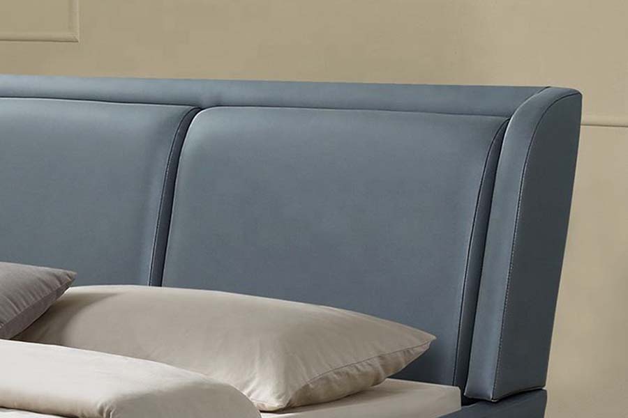1584 Katil Upholsteri Kepala Katil Lembut Kulit Hitam