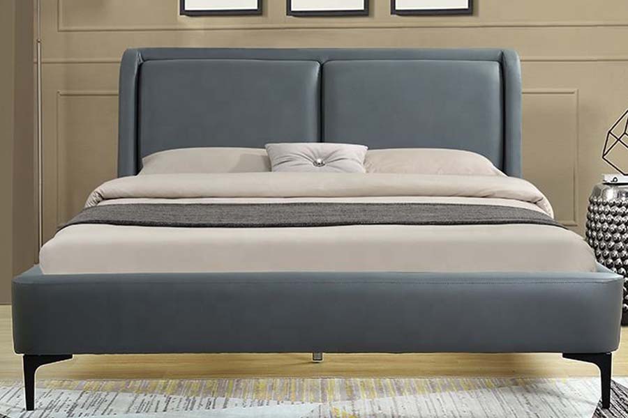 1584 Katil Upholsteri Kepala Katil Lembut Kulit Hitam