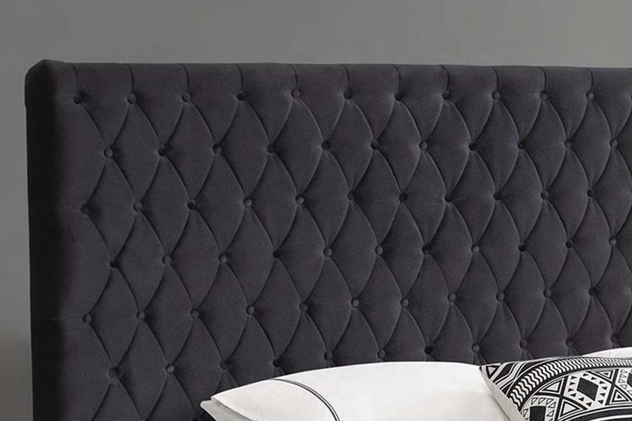 1578 Panel Kayu dan Katil Upholsteri Kepala katil berumbai