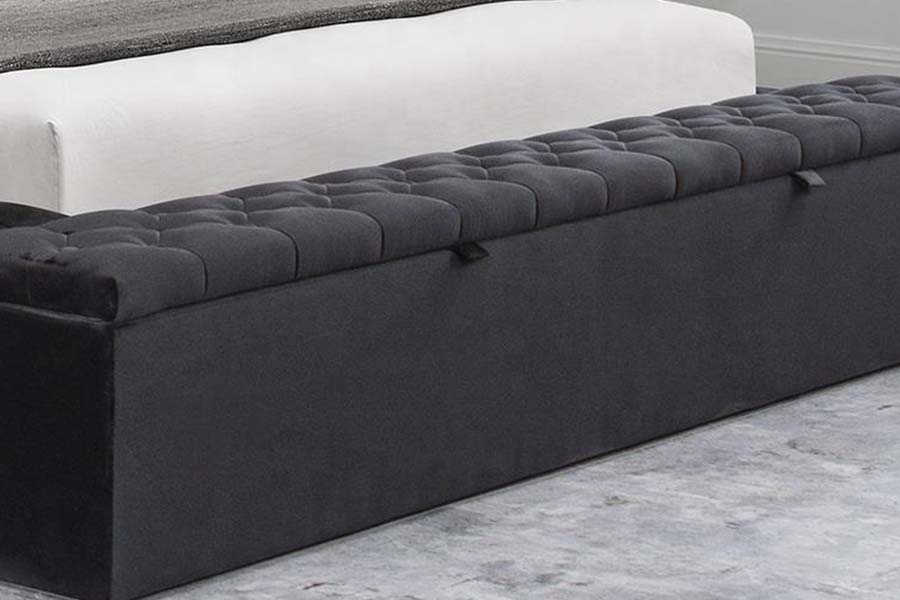 1578 Panel Kayu dan Katil Upholsteri Kepala katil berumbai