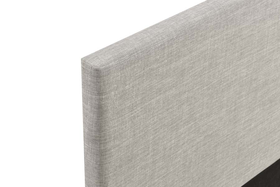 1803 Katil Fabrik Linen Kelabu Upholsteri Lembut Katil Upholsteri