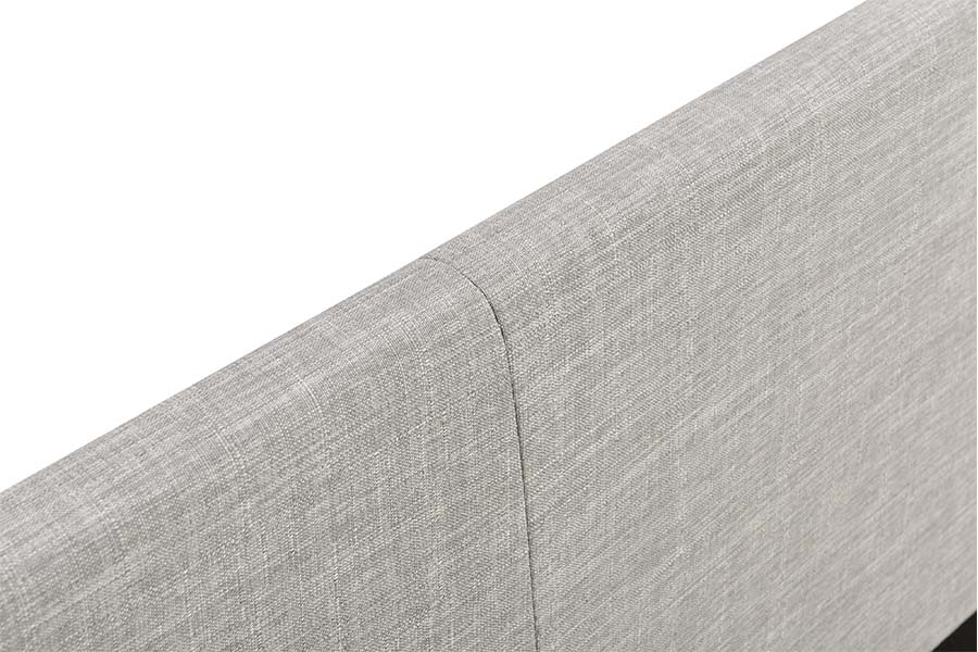 1803 Katil Fabrik Linen Kelabu Upholsteri Lembut Katil Upholsteri