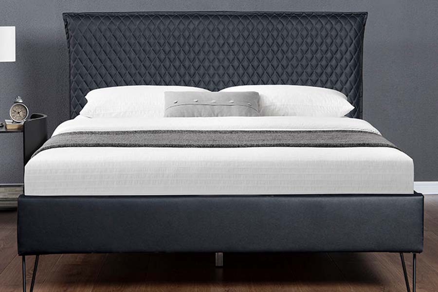 Katil Bett Kulit 1664 Katil Upholsteri Gaya Moden