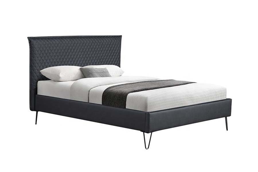 Katil Bett Kulit 1664 Katil Upholsteri Gaya Moden