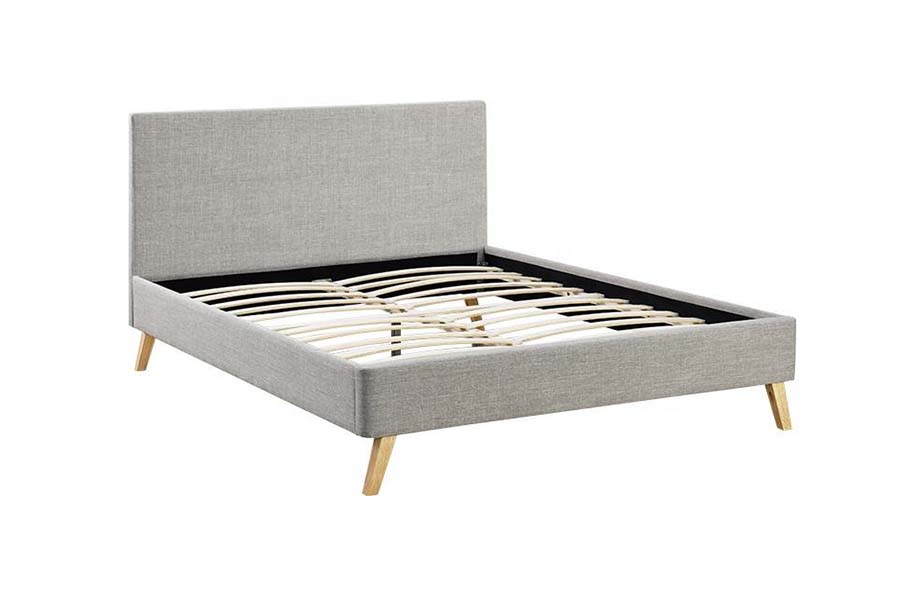 1525 Bingkai Kayu Bersaiz Dua Katil Upholsteri Lembut Upholsteri