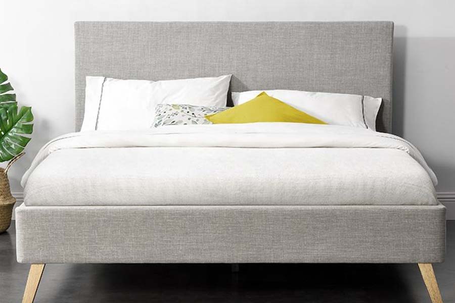 1525 Bingkai Kayu Bersaiz Dua Katil Upholsteri Lembut Upholsteri