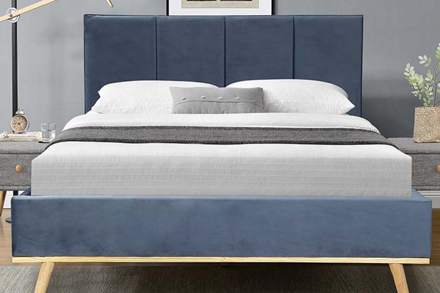 1495 Fabric Double Bed Rangka Katil Tahan Lama Katil Upholsteri