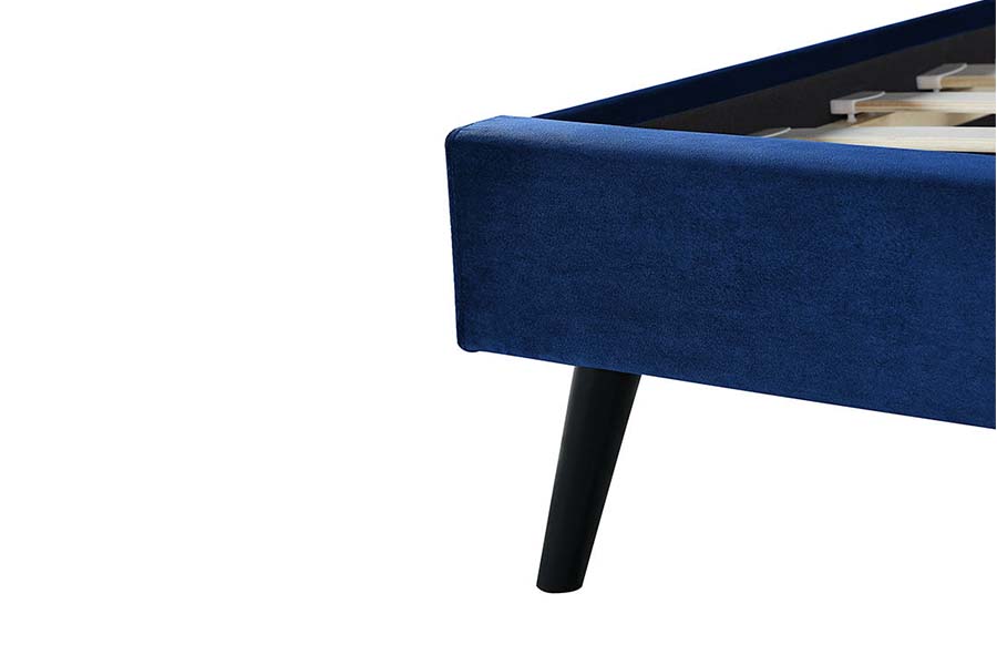 1494 Katil Queen Kaki Kayu Katil Pelapis Biru Kepala katil lembut