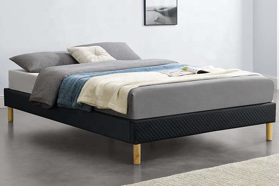 1469 Katil Tinggi dengan Katil Upholsteri Fabrik PU