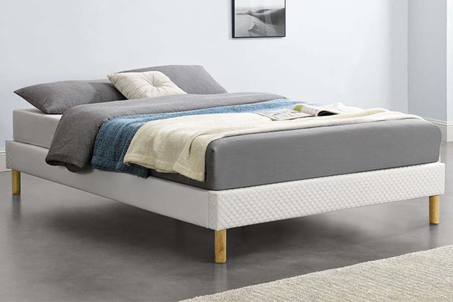 1469 Katil Tinggi dengan Katil Upholsteri Fabrik PU