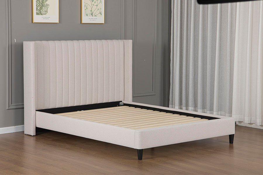 4905 Katil Pelantar Minimalis Linen Berumbai