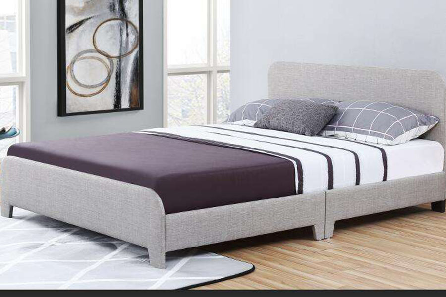 1142-3 Fabrik Linen Moden Pakej Satu Kotak Katil Upholsteri