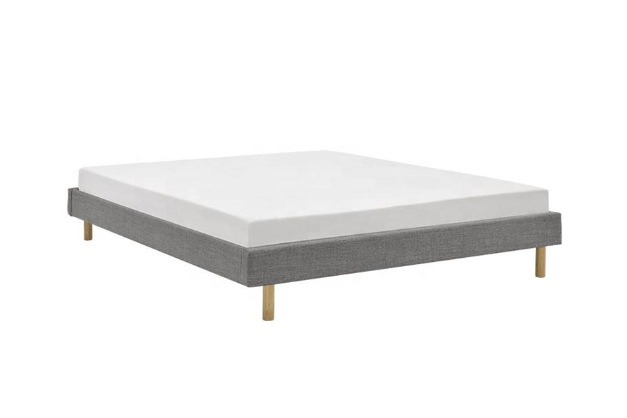 1159B Kain Linen Kaki Kayu Moden Katil Single Berkualiti Tinggi