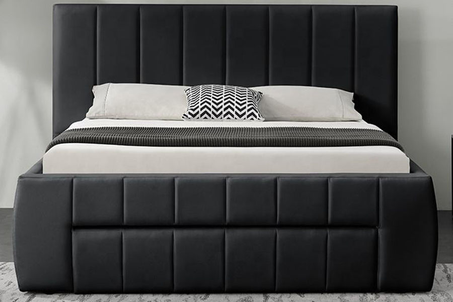 Rangka Katil Upholstered King Penyimpanan-Laci PU Kulit PU Eropah 1238D