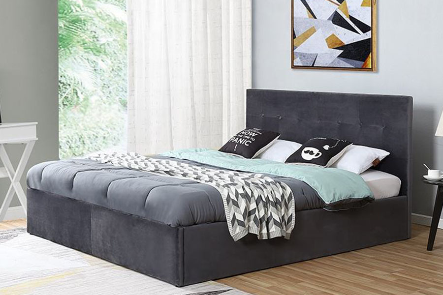 1407G Fleksibel-Operasi Baldu Gas Lif Penyimpanan Kayu Rangka Katil Upholsteri