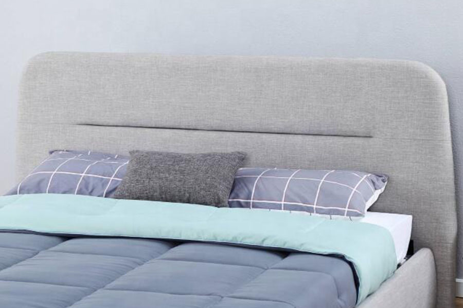 Rangka Katil Penyimpanan Upholsteri King 1388G Fabrik Cekung-Jurang LED Angkat Gas