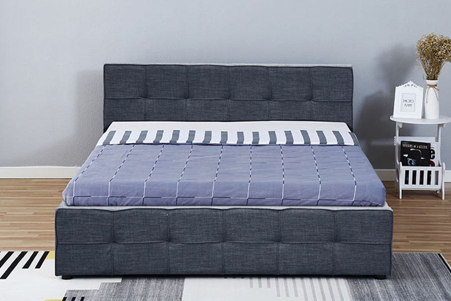 Rangka Katil Penyimpanan Uthmaniyyah Panel-Katil Kepala 1295G Queen Upholsteri