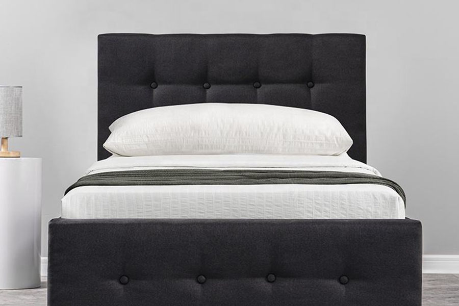 1286G Bingkai Katil Penyimpanan Uthmaniyyah Berumbai-Button Single Upholstered