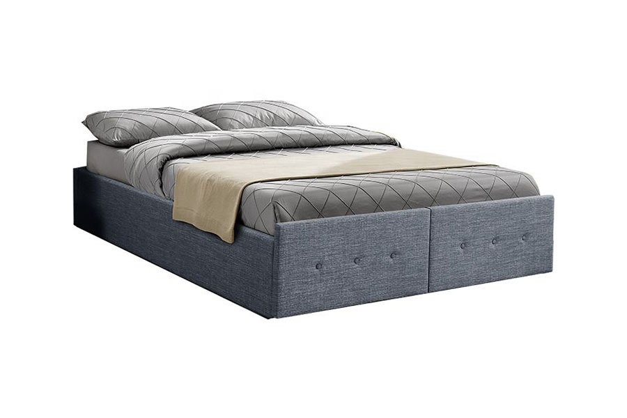 1326DG Gas-Lift Panel Gaya Fabrik Queen Laci Penyimpanan Rangka Katil Upholsteri
