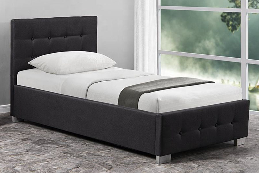 1286G Bingkai Katil Penyimpanan Uthmaniyyah Berumbai-Button Single Upholstered