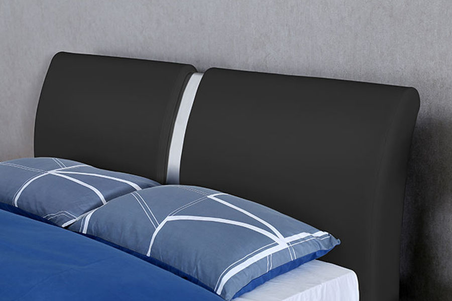 1285G Berbilang Saiz Kulit Tiruan Penyimpanan Bilik Tidur Uthmaniyyah Rangka Katil Upholsteri