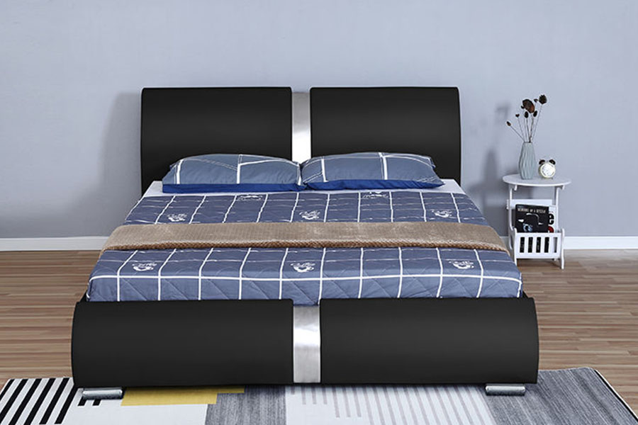 1285G Berbilang Saiz Kulit Tiruan Penyimpanan Bilik Tidur Uthmaniyyah Rangka Katil Upholsteri