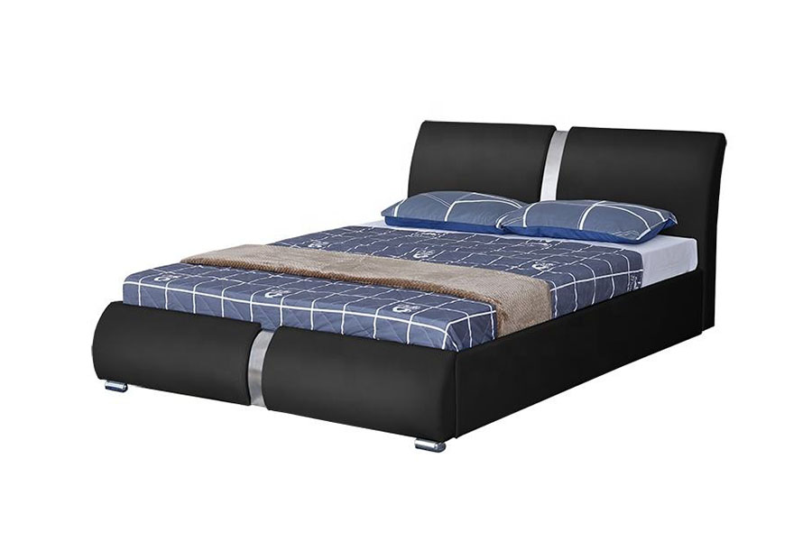 1285G Berbilang Saiz Kulit Tiruan Penyimpanan Bilik Tidur Uthmaniyyah Rangka Katil Upholsteri