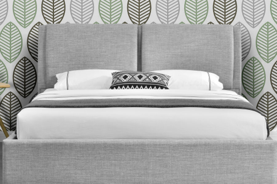 1256G Linen Mewah Penyimpanan Lif Gas Uthmaniyyah Rangka Katil Upholsteri
