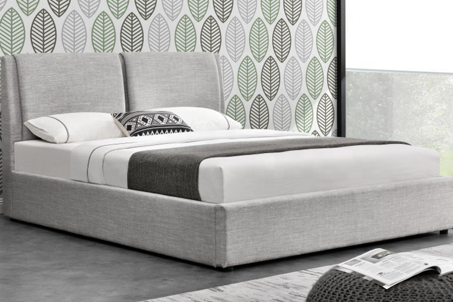 1256G Linen Mewah Penyimpanan Lif Gas Uthmaniyyah Rangka Katil Upholsteri