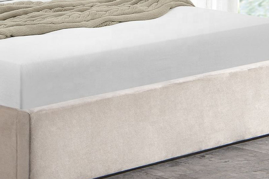 1250G Baldu Butang-Katil Kepala Uthmaniyyah Bingkai Katil Penyimpanan Upholsteri Berkembar